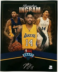 BRANDON INGRAM Signed Lakers 16x20 Metallic Photo PSA/DNA COA RookieGraph Auto - Picture 1 of 2