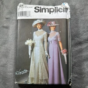 Simplicity 9716 Wedding Dress Pattern 14-20 Lace Bridal Gown Patti Miller Y2K - Picture 1 of 8