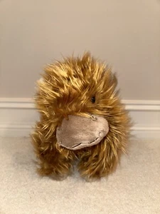 Jellycat London Plush Medium Truffles Highland Cow Brown Fluffy Horns Foldable - Picture 1 of 12