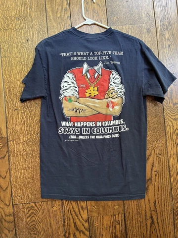 Vintage Ohio State T-shirt Size Medium Blue White Cover