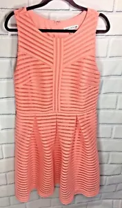 Madison Leigh 14 XL Peach Coral Dress Sleeveless Fit & Flare Lined EUC (H83) - Picture 1 of 7