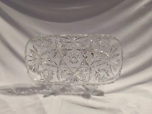 1960s Anchor Hocking "Star of David" Rectangular Glass Dish, EAPC - PRE-OWNED - Picture 1 of 8