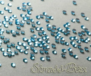 Hotfix AQUAMARINE SS10 Stück wählbar AAA Qualität Hellblau Glitzer Aufbügeln - Picture 1 of 18