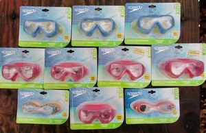 Lot 10 SPEEDO Swimming KIDS Goggle WIDE VIEW Scout SWIM MASK Strap NISP RARE NEW - Picture 1 of 12