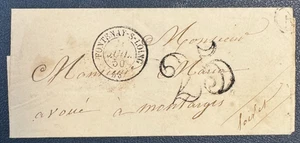 Brief von FERRIERES GATINAIS (Loiret) Ländliche Schachtel A / FONTENAY S LOING / 1850 - Bild 1 von 3