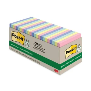 Notas adhesivas Post-it más verdes: 3 pulgadas x 3 pulgadas. *75 hojas por almohadilla / paquete de 24 - Imagen 1 de 2