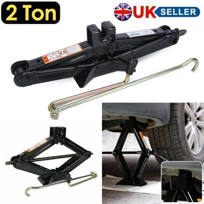 2 Ton Tonne Scissor Jack Lift Wind Up for Car Van Garage Workshop Tool Repair uk - Image 1 of 4