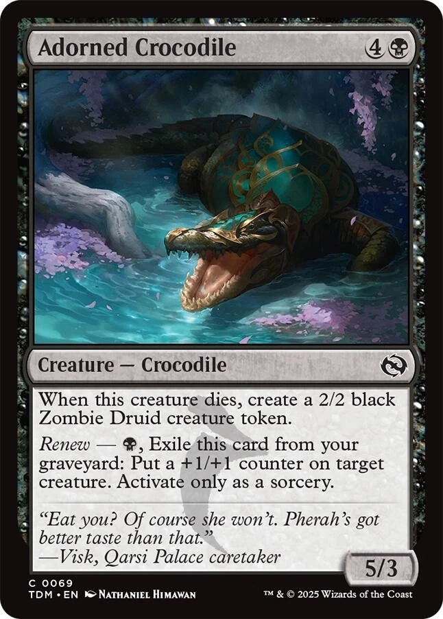 Adorned Crocodile 69 NM Foil Tarkir: Dragonstorm MTG EN - Image 1 of 1