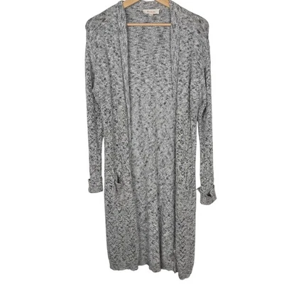 Cárdigan Suéter Vince Camuto Tejido Mármol Frente Abierto Longline Para Mujer M Foto 1 de 4