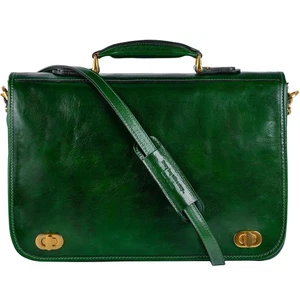 Porte-Documents en Cuir Italien Pleine Fleur pour Hommes Sac à Bandoulière Dé... - Photo 1/7