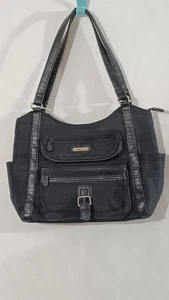 Multi Sac Schulter Handtasche schwarz viele Taschen  - Bild 1 von 19