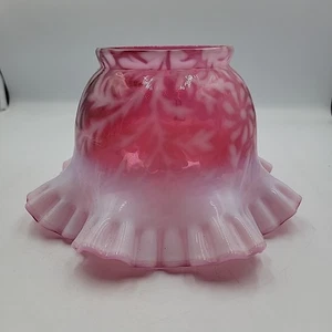 Paralume margherita e felce mirtillo rosso Fenton. 5"H x 4"W con etichetta - Foto 1 di 8