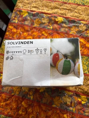 IKEA Solvinden LED String Light Chain Solar 24 Beach Ball Patio Outdoor balcony - Image 1 of 3