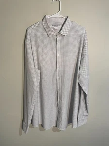 Mizzen & Main Performance Menswear Long Sleeve Men's 3XL Classic White Black - Picture 1 of 8