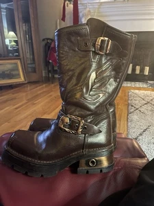 New Rock Motorradstiefel M-1613-S1 Bottes Cuirvre, Marron Dell Collection Gr. 10 - Bild 1 von 12