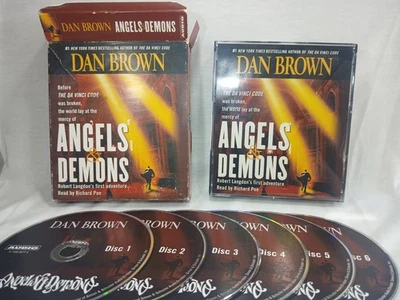 Angels & Demons Audiobook CD –Unabridged Edition –Richard Poe Narration,used Foto 1 de 3