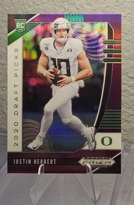 2020 Panini Prizm Draft Picks Purple Prizm Justin Herbert #102 Rookie RC - Picture 1 of 2