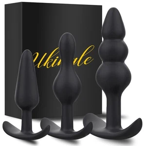 3PCS Plug Analesex Kit Sex Toys Sessuali per Donna Uomini Plug Anale dilatatore - Foto 1 di 7