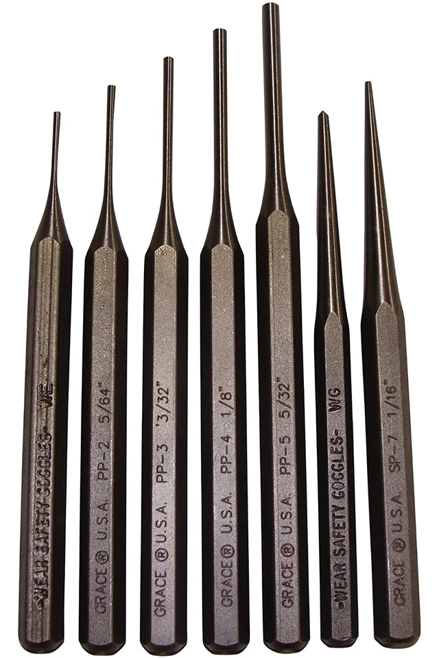 New Pro Ears Grace Usa Ps-7 Gun Care Gunsmithing Gunstock Steel Punch Set - Image 1 of 1