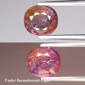 π 2.46ct 8.2x7.3mm Cushion Natural Color Change Sapphire - Unheated, Uganda Gem - Picture 1 of 6