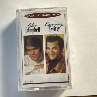 Glen Campbell/ Conway Twitty- Back to Back Hits- Cassette Tape- 1995 Sealed - Image 1 of 2