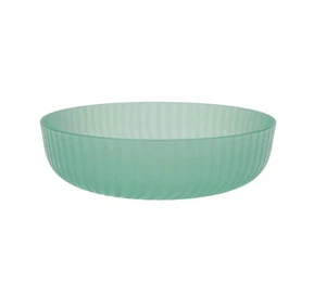 Set of 4 | MAINSTAYS Plastic 42oz Dinner Bowls, Round Swirl Translucent • Green - Picture 1 of 6