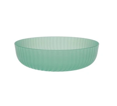 Set of 4 | MAINSTAYS Plastic 42oz Dinner Bowls, Round Swirl Translucent • Green - Image 1 of 4