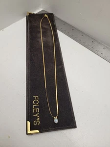 Collar italiano Foley's oro 14k ópalo - Imagen 1 de 12