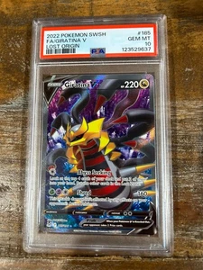 POKEMON 2022 Lost Origin Full Art GIRATINA V #185 PSA 10 Gem Mint RARE - Picture 1 of 2