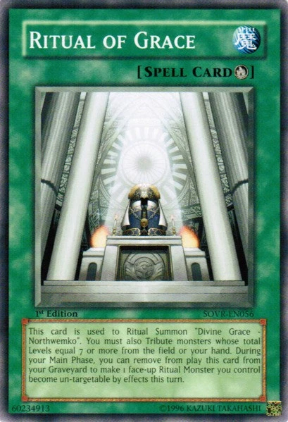 Ritual of Grace - SOVR-EN056 - Common - Unlimited Edition Near Mint Yugioh! Card - Image 1 of 1