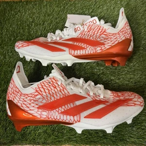 Botines de fútbol Adidas Adizero eléctricos blancos naranjas para hombre talla 10,5 IH8570 NUEVOS - Imagen 1 de 8