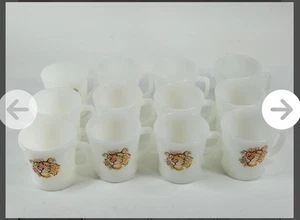 Anchor Hocking Fire King Esso Tiger Exxon Milchglas Kaffeebecher Vintage bis 12 - Bild 1 von 3