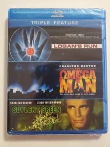 LOGANS RUN, THE OMEGA MAN, SOYLENT GREEN BLU-RAY TRIPLE FEATURE, LOT D4, - Bild 1 von 2