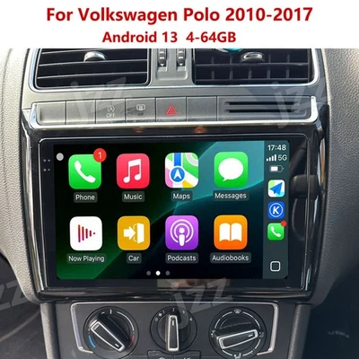 4-64GB Wireles Carplay For Volkswagen Polo 2010-17 Android 13 Car Stereo Radio W - image 1 of 4