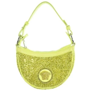 Versace Hand Bag Hobo Yellow Women Rhinestone - Picture 1 of 10