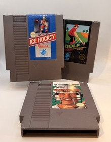 Vintage NES Golf, Ice Hockey, John Elway QB Lot Of 3