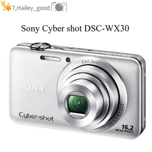 Sony Cyber shot DSC-WX30 Digital Camera 16.2MP 5x Optical Zoom Silver AF Lock - Picture 1 of 14