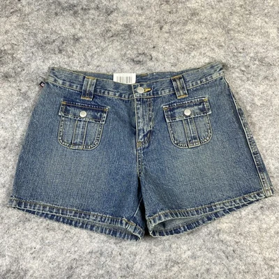 Vintage Ralph Lauren Polo Jean Short Women's 6 blue Denim Patch Pocket - Image 1 of 4