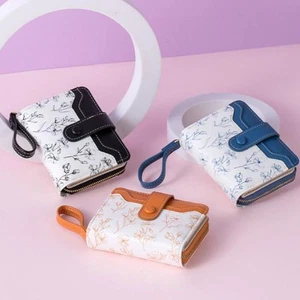 Multi Function Mini Coin Purse Bag Floral Print Card Holder  Women - Picture 1 of 18