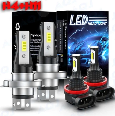 For Toyota Yaris Hatchback 2007-2020 4x LED Headlight HI LO Fog Light Bulbs Kit Foto 1 de 4