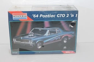 MONOGRAM 64 PONTIAC GTO 2 n 1 1:24 SCALE MODEL KIT (1996) NEW SEALED - Picture 1 of 6