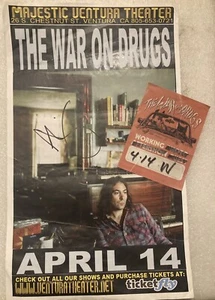 THE WAR ON DRUGS Old/Rare Signed Flyer And Used Backstage Pass - Picture 1 of 4
