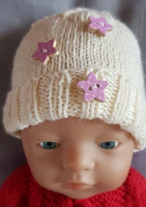 Ostergeschenk: Puppenmütze für mit Kopfumfang 34 cm Baby Born Annabell Kammgarn - Bild 1 von 3