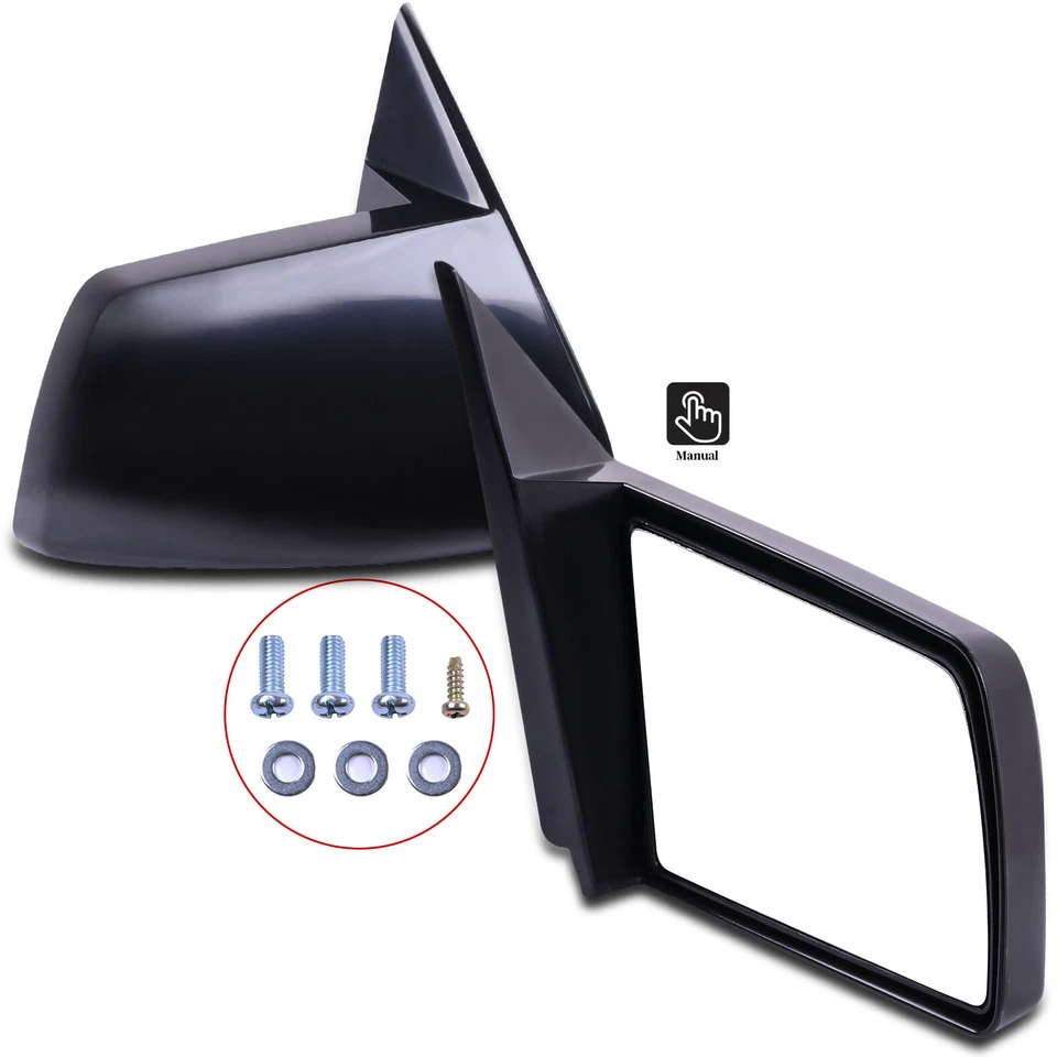 For 1988-1999 Chevy GMC Pickup Truck Manual Black Left+Right Side Mirrors Foto 1 de 1