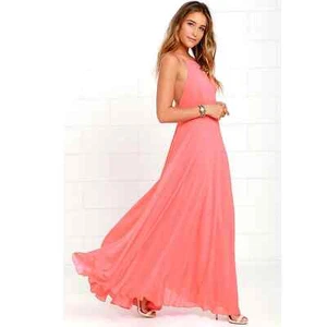 Lulu’s Mythical Kind of Love Maxikleid korallenrosa Größe Small - Bild 1 von 14