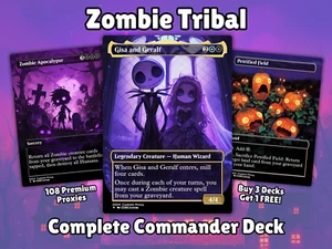 Zombies Commander Deck Gisa und Geralf MTG EDH Anime Style Proxy Deck - Bild 1 von 10