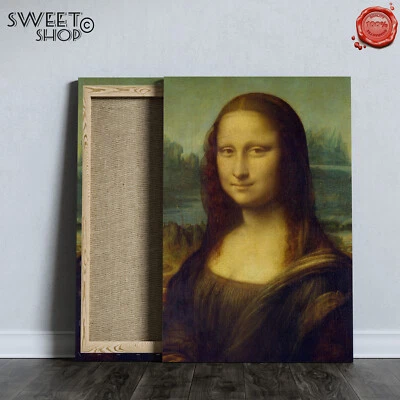 MONA LISA RIPRODUZIONE Stampa su Tela ALTA' QUALITA' QUADRO ARTE DA VINCI LEONAR