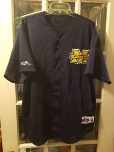 VINTAGE Michigan Wolverines Majestic Baseball Jersey Adult XL Opening Day U of M - Picture 1 of 6