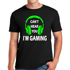 Can't Hear You I'm Gaming Headset Video Games Gamer Funny Mens Kids T Shirt Top
