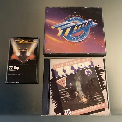 ZZ TOP 5 💿 LOT- Top Sixpack ( 3 Discs), Best Of, Eliminator Cassette/ EX Discs - Image 1 of 4